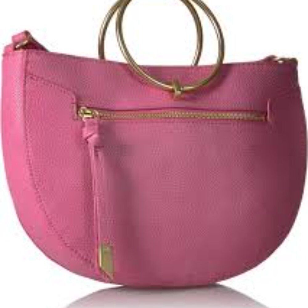 Foley + Corinna Limelight Crescent Crossbody Bag Pink Rosewood Leather